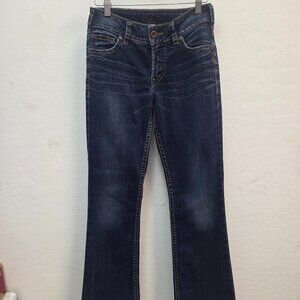 Trendy Bootcut Silver Jeans size 26 waist-dark Denim